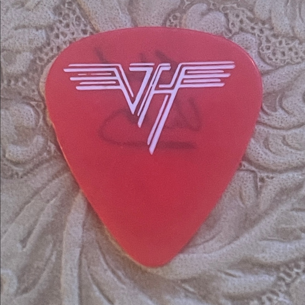 Red Guitar Pick with VH Logo